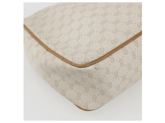 GUCCI Borsa Clutch Sherry Line in Tela Micro GG Bianca 014 904 0018 Auth BA9347 Bianco D'oro - vista 16
