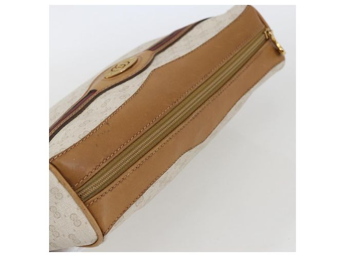 GUCCI Borsa Clutch Sherry Line in Tela Micro GG Bianca 014 904 0018 Auth BA9347 Bianco D'oro - vista 5