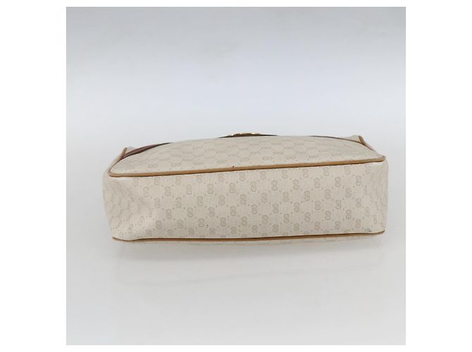 GUCCI Borsa Clutch Sherry Line in Tela Micro GG Bianca 014 904 0018 Auth BA9347 Bianco D'oro - vista 6
