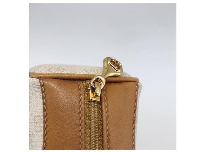 GUCCI Borsa Clutch Sherry Line in Tela Micro GG Bianca 014 904 0018 Auth BA9347 Bianco D'oro - vista 9