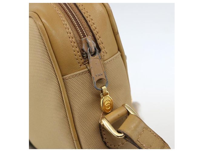 Gucci Bolsa de Ombro Web Sherry Line Nylon Bege Dourado Vermelho 010 378 Auth 159085 - vista 9