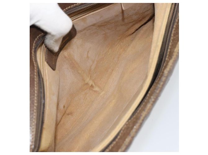 Borsa a Spalla Gucci GG Supreme Web Sherry Line PVC Beige Oro Auth 158405 D'oro - vista 11