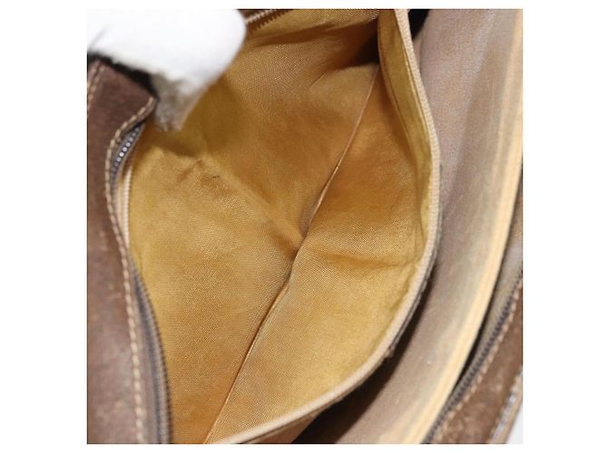 Borsa a Spalla Gucci GG Supreme Web Sherry Line PVC Beige Oro Auth 158405 D'oro - vista 21
