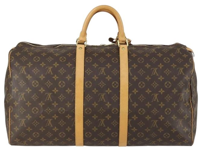 LOUIS VUITTON Borsa Boston Monogram Keepall 55 M41424 LV Auth BA8829 Monogramma - vista 2
