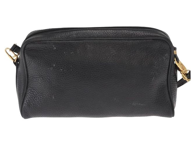 Borsa a Spalla in Pelle Nera e Oro GUCCI 007 87 0012 Auth 160291 Nero D'oro - vista 2