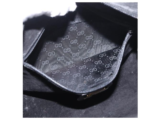 Borsa a Spalla in Pelle Nera e Oro GUCCI 007 87 0012 Auth 160291 Nero D'oro - vista 22