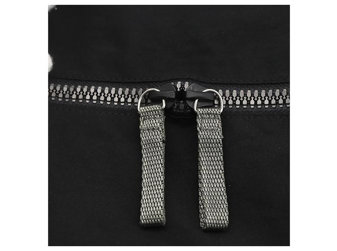PRADA Borsa sportiva in nylon nera argento Auth 160518 Nero - vista 18