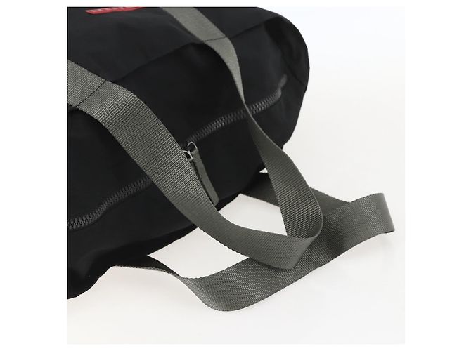 PRADA Borsa sportiva in nylon nera argento Auth 160518 Nero - vista 7