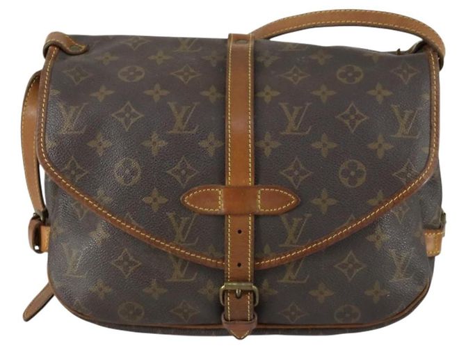 LOUIS VUITTON Borsa a Spalla Monogram Saumur 30 M42256 LV Auth ka1380 Monogramma - vista 13