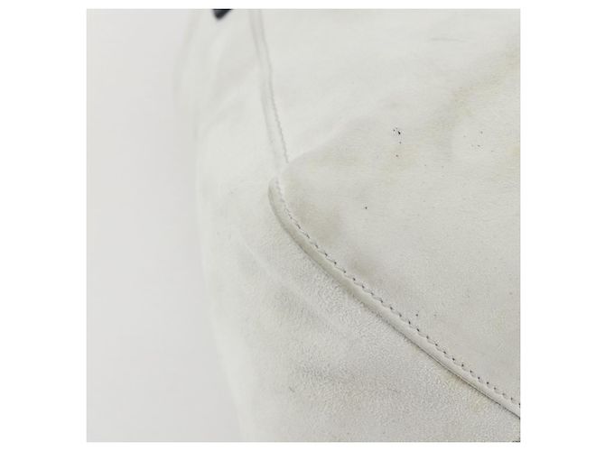Borsa a Mano GUCCI Camoscio Bianco Oro Auth 159346 D'oro - vista 14