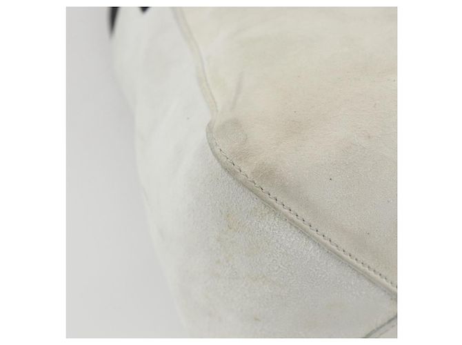 Borsa a Mano GUCCI Camoscio Bianco Oro Auth 159346 D'oro - vista 16
