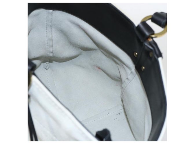 Borsa a Mano GUCCI Camoscio Bianco Oro Auth 159346 D'oro - vista 17