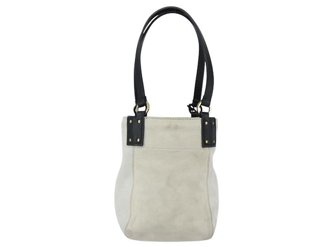 Borsa a Mano GUCCI Camoscio Bianco Oro Auth 159346 D'oro - vista 2