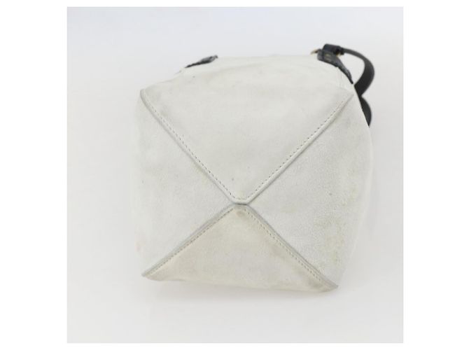 Borsa a Mano GUCCI Camoscio Bianco Oro Auth 159346 D'oro - vista 5