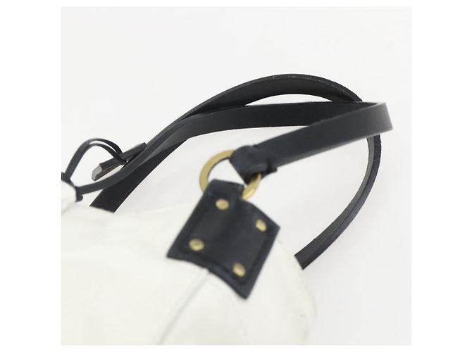 Borsa a Mano GUCCI Camoscio Bianco Oro Auth 159346 D'oro - vista 8