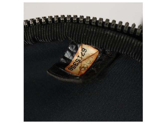 Maleta de viaje nueva de nylon negra CHANEL CC Auth bs31796 Negro - vista 12