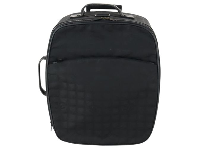 Maleta de viaje nueva de nylon negra CHANEL CC Auth bs31796 Negro - vista 13