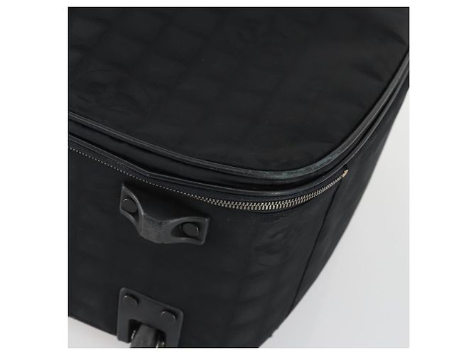 Maleta de viaje nueva de nylon negra CHANEL CC Auth bs31796 Negro - vista 18