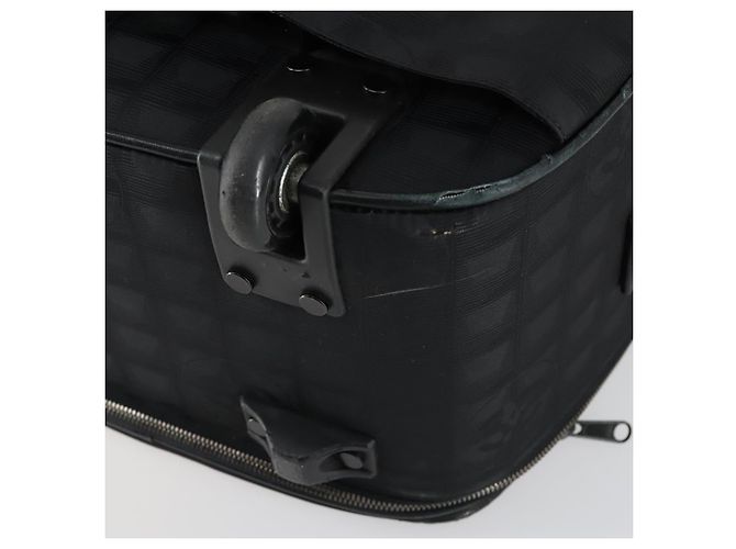 Maleta de viaje nueva de nylon negra CHANEL CC Auth bs31796 Negro - vista 20