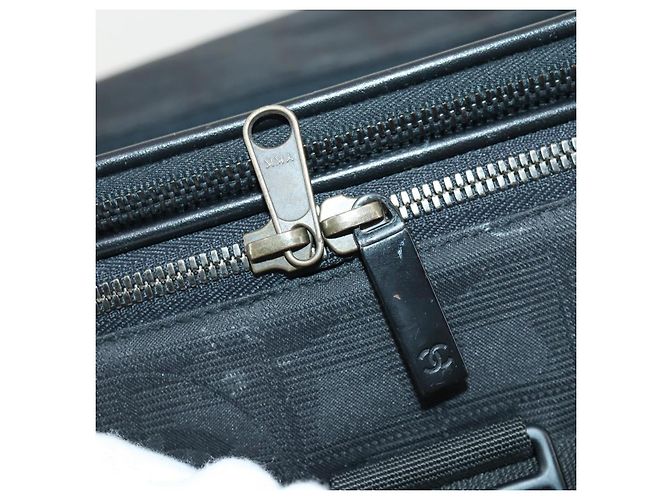 Maleta de viaje nueva de nylon negra CHANEL CC Auth bs31796 Negro - vista 22
