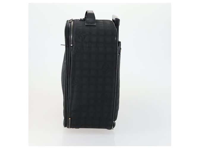 Maleta de viaje nueva de nylon negra CHANEL CC Auth bs31796 Negro - vista 3