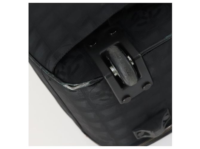 Maleta de viaje nueva de nylon negra CHANEL CC Auth bs31796 Negro - vista 7
