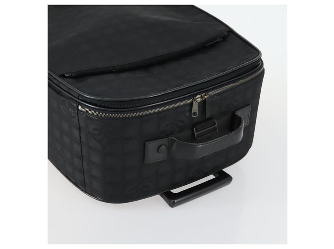 Maleta de viaje nueva de nylon negra CHANEL CC Auth bs31796 Negro - vista 9