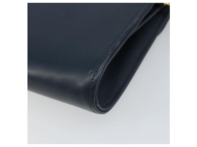 Borsa a spalla in pelle Christian Dior, blu navy e oro, autentica BA9389 D'oro - vista 15