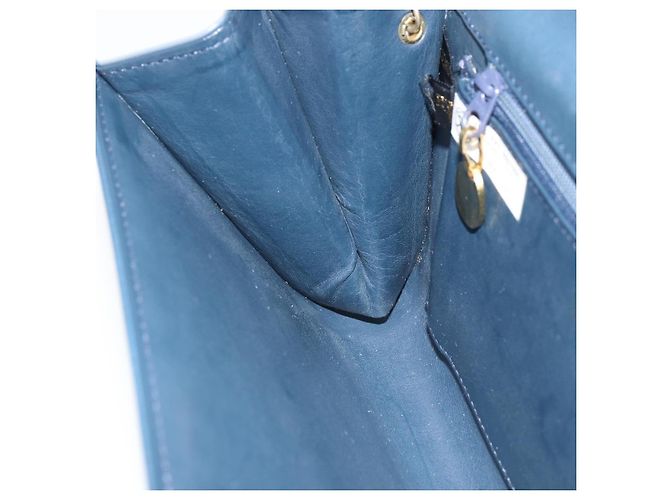 Borsa a spalla in pelle Christian Dior, blu navy e oro, autentica BA9389 D'oro - vista 20