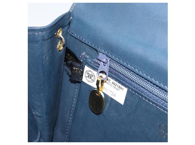 Borsa a spalla in pelle Christian Dior, blu navy e oro, autentica BA9389 D'oro - vista 21