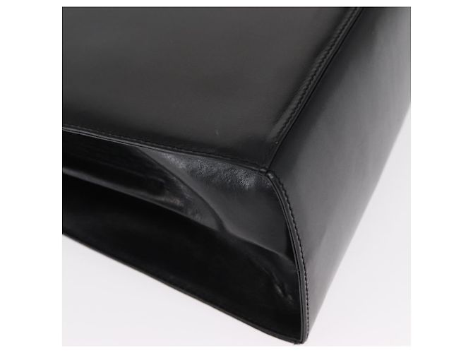 Borsa a mano in pelle Gancini Salvatore Ferragamo 2 in 1 Nero Oro Auth gh1484 - vista 15