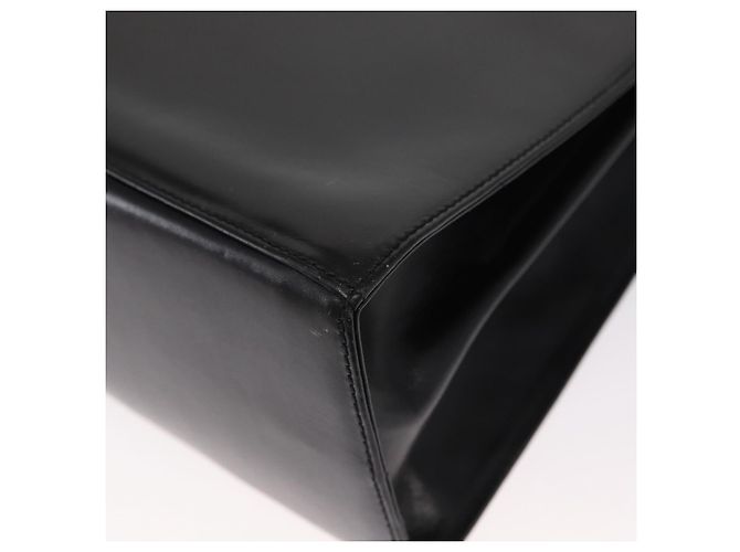 Borsa a mano in pelle Gancini Salvatore Ferragamo 2 in 1 Nero Oro Auth gh1484 - vista 16