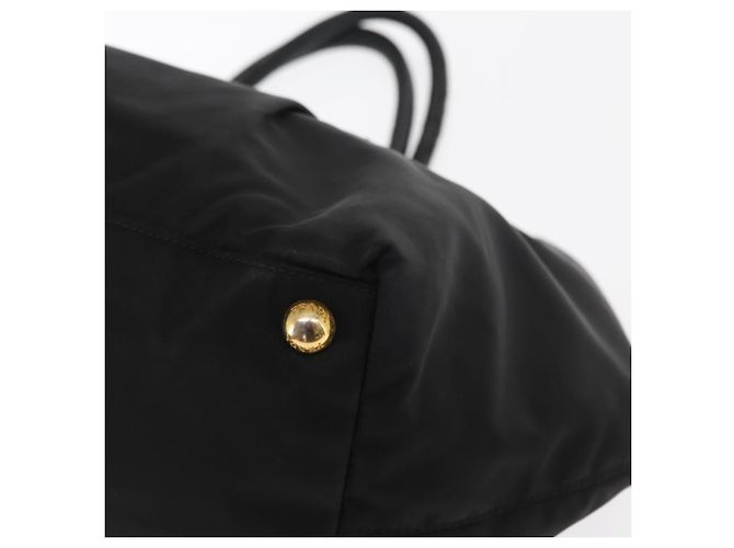 Ribbon PRADA Borsa a Mano in Nastro Nylon Nero Argento Auth 160092 - vista 14