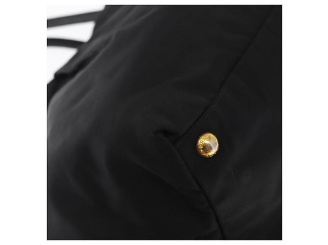 Ribbon PRADA Borsa a Mano in Nastro Nylon Nero Argento Auth 160092 - vista 15