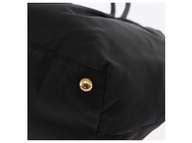 Ribbon PRADA Borsa a Mano in Nastro Nylon Nero Argento Auth 160092 - vista 16
