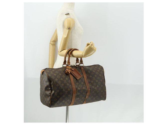 LOUIS VUITTON Borsa Boston Monogram Keepall 45 M41428 LV Auth bs31942 Monogramma - vista 22