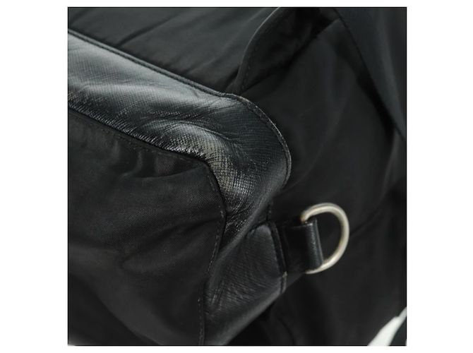 PRADA Backpack Nylon Black Silver Auth bs31873 Silvery - view 10