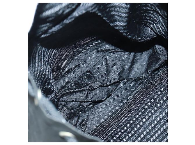 PRADA Backpack Nylon Black Silver Auth bs31873 Silvery - view 11
