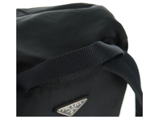 PRADA Backpack Nylon Black Silver Auth bs31873 Silvery - view 14