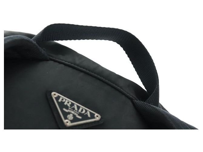 PRADA Backpack Nylon Black Silver Auth bs31873 Silvery - view 15