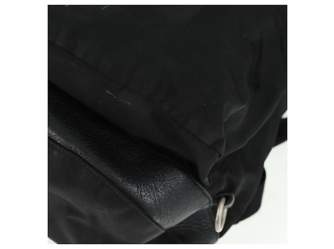 PRADA Backpack Nylon Black Silver Auth bs31873 Silvery - view 18