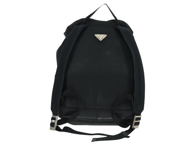 PRADA Backpack Nylon Black Silver Auth bs31873 Silvery - view 2