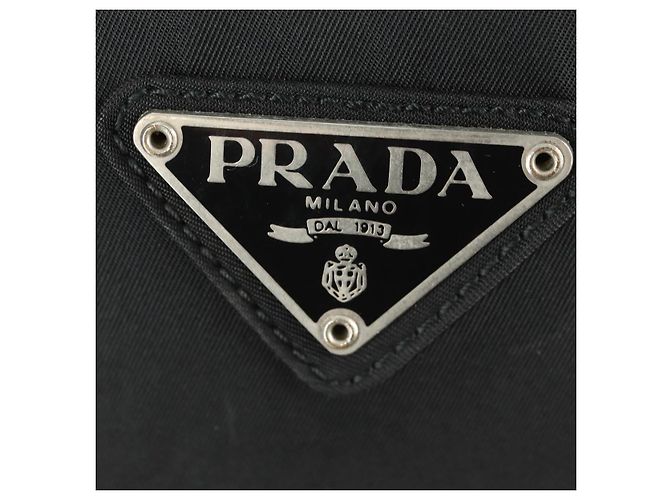 PRADA Backpack Nylon Black Silver Auth bs31873 Silvery - view 21