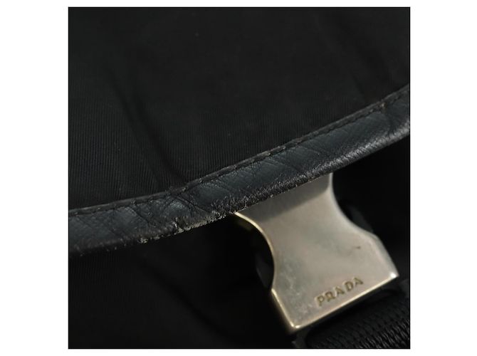 PRADA Backpack Nylon Black Silver Auth bs31873 Silvery - view 25