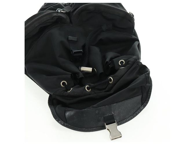 PRADA Backpack Nylon Black Silver Auth bs31873 Silvery - view 26