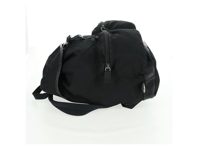 PRADA Backpack Nylon Black Silver Auth bs31873 Silvery - view 4