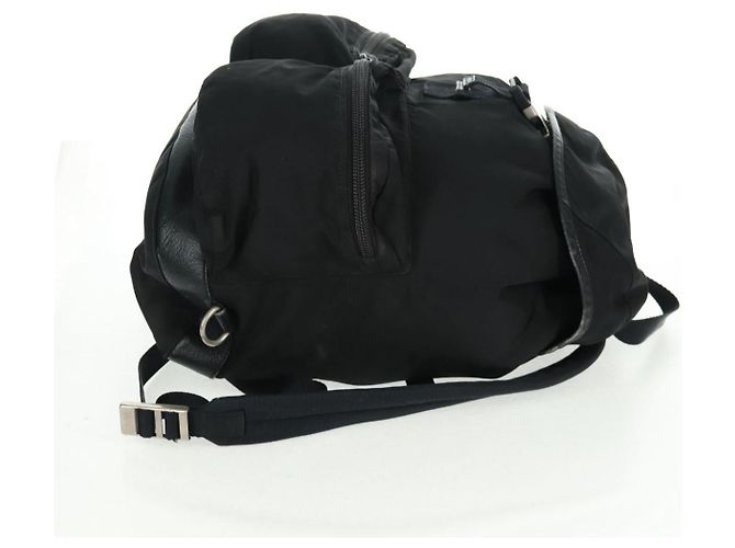 PRADA Backpack Nylon Black Silver Auth bs31873 Silvery - view 5