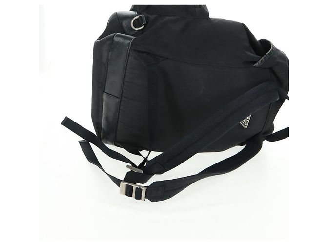 PRADA Backpack Nylon Black Silver Auth bs31873 Silvery - view 8