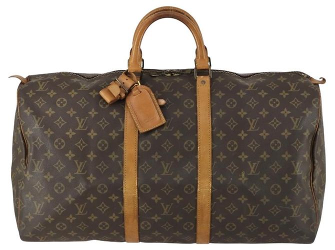 LOUIS VUITTON Borsa Boston Monogram Keepall 55 M41424 LV Auth bs31933 Monogramma - vista 13