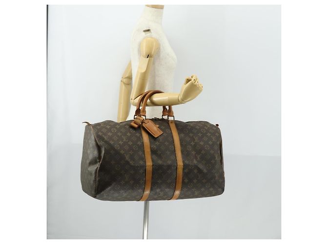 LOUIS VUITTON Borsa Boston Monogram Keepall 55 M41424 LV Auth bs31933 Monogramma - vista 23